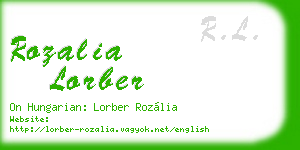 rozalia lorber business card